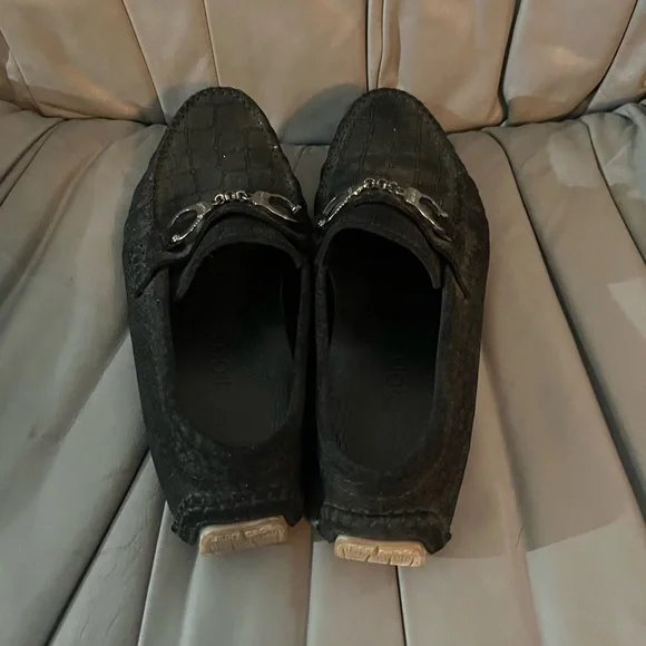 Jimmy Choo’s Black Loafers with Silver handcuff Accent eu42 - Picture 3 of 3